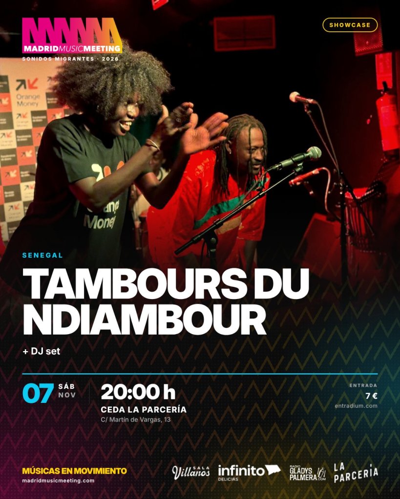 Cartel de Tambours du Ndiambour en Madrid Music Meeting 2026