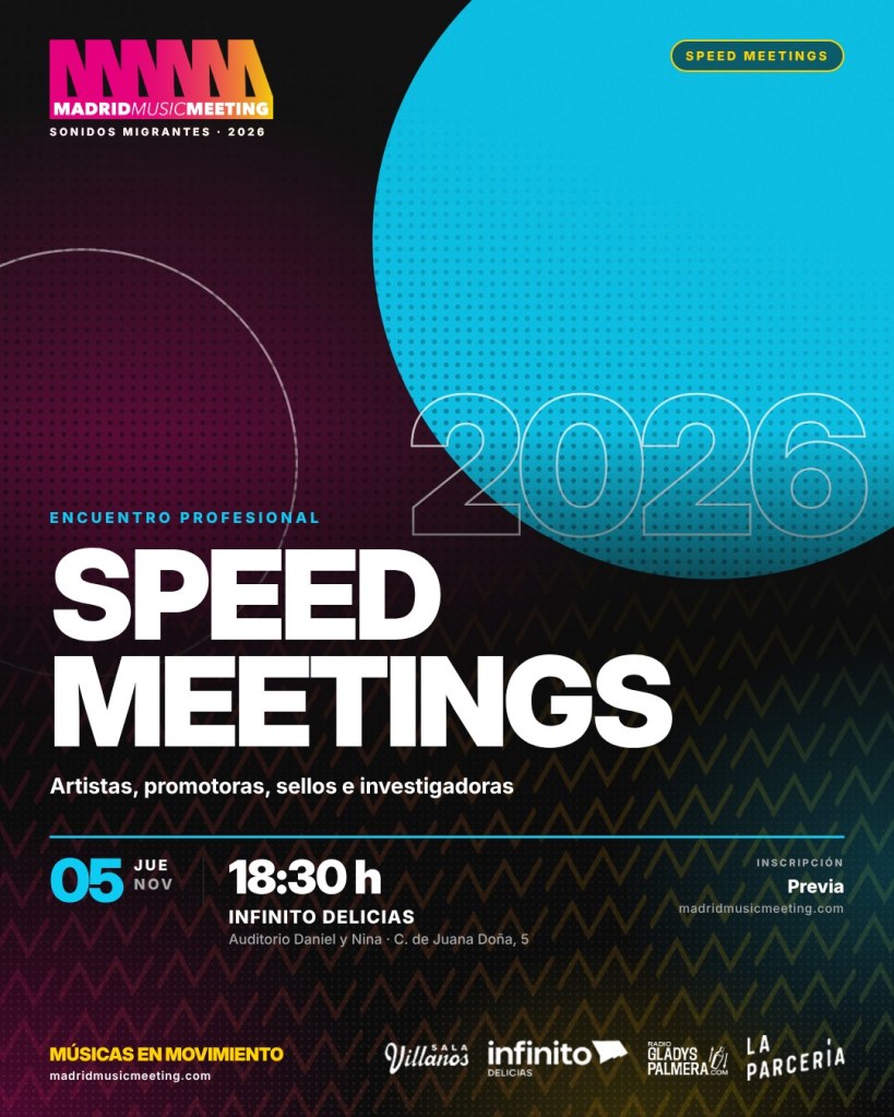 Cartel de los speed meetings de Madrid Music Meeting 2026
